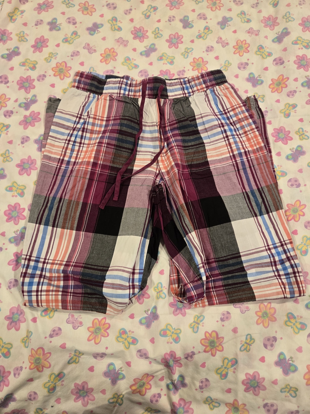 Secret Treasures Women's Plaid Pajama Pants in Pink and Purple